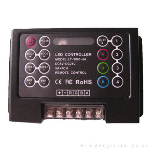 Constant Voltage LED RGB Controller with 6A/Channel x 3 Output Current and 18 Changing Modes